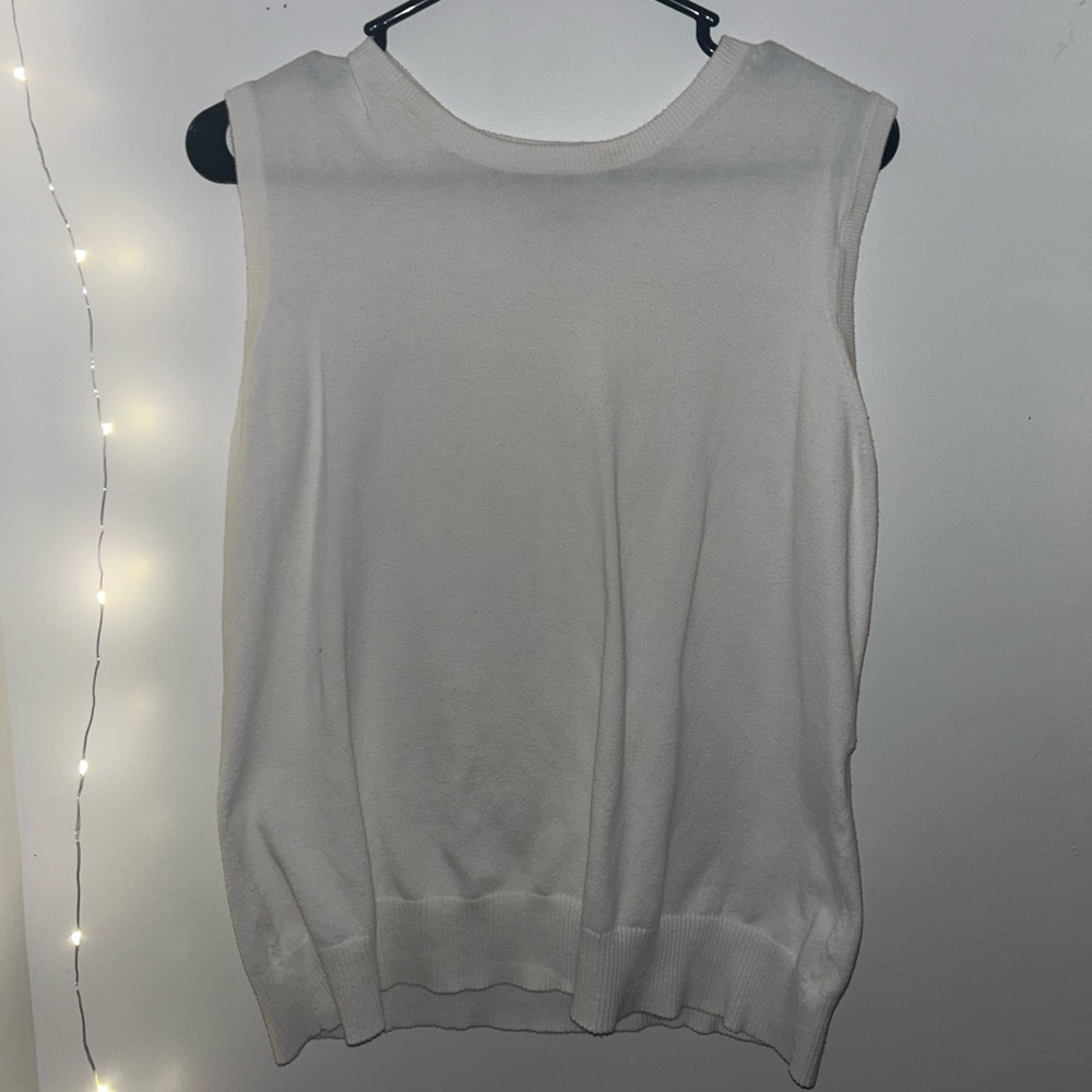 Cherokee White Sweater Vest XL